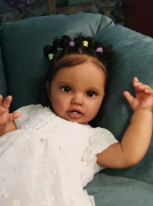 Toy Age 8~10 Girls Lifelike Reborn Baby Dolls 24 Inch Dark Skin submit kiosk torrent Reborn Toddler Girl Look Real Life Baby Cute Doll with Weighted Doll Mouth Magnetic Pacifier Newborn Toddler 