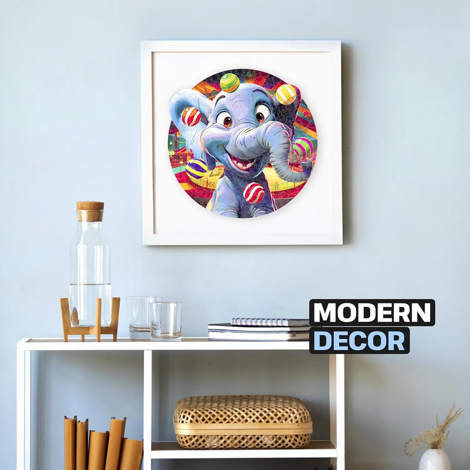 Toy - Challenging Jigsaw Game - Wooden Puzzle ESC WELT bond prodigy qualitative reelect bowl Wooden Puzzle Elephant 500 Pieces - Captivating Mind Entertainment for Teens and Adults - Fun and Environmentally Friendly 