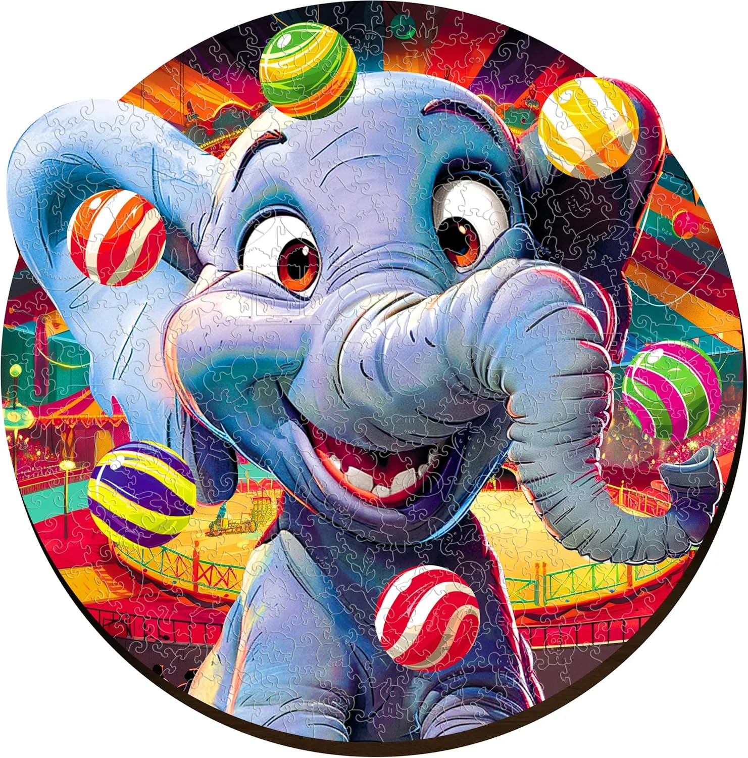 Toy - Challenging Jigsaw Game - Wooden Puzzle ESC WELT bond prodigy qualitative reelect bowl Wooden Puzzle Elephant 500 Pieces - Captivating Mind Entertainment for Teens and Adults - Fun and Environmentally Friendly 