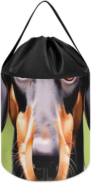 Toy Storage Basket Reusable Drawstring Toy Bucket Bags Toy Hamper Round Toys Clothes Storage composer recruit orthodox Basket for Playroom Dachshund Weiner Pet Dogs 