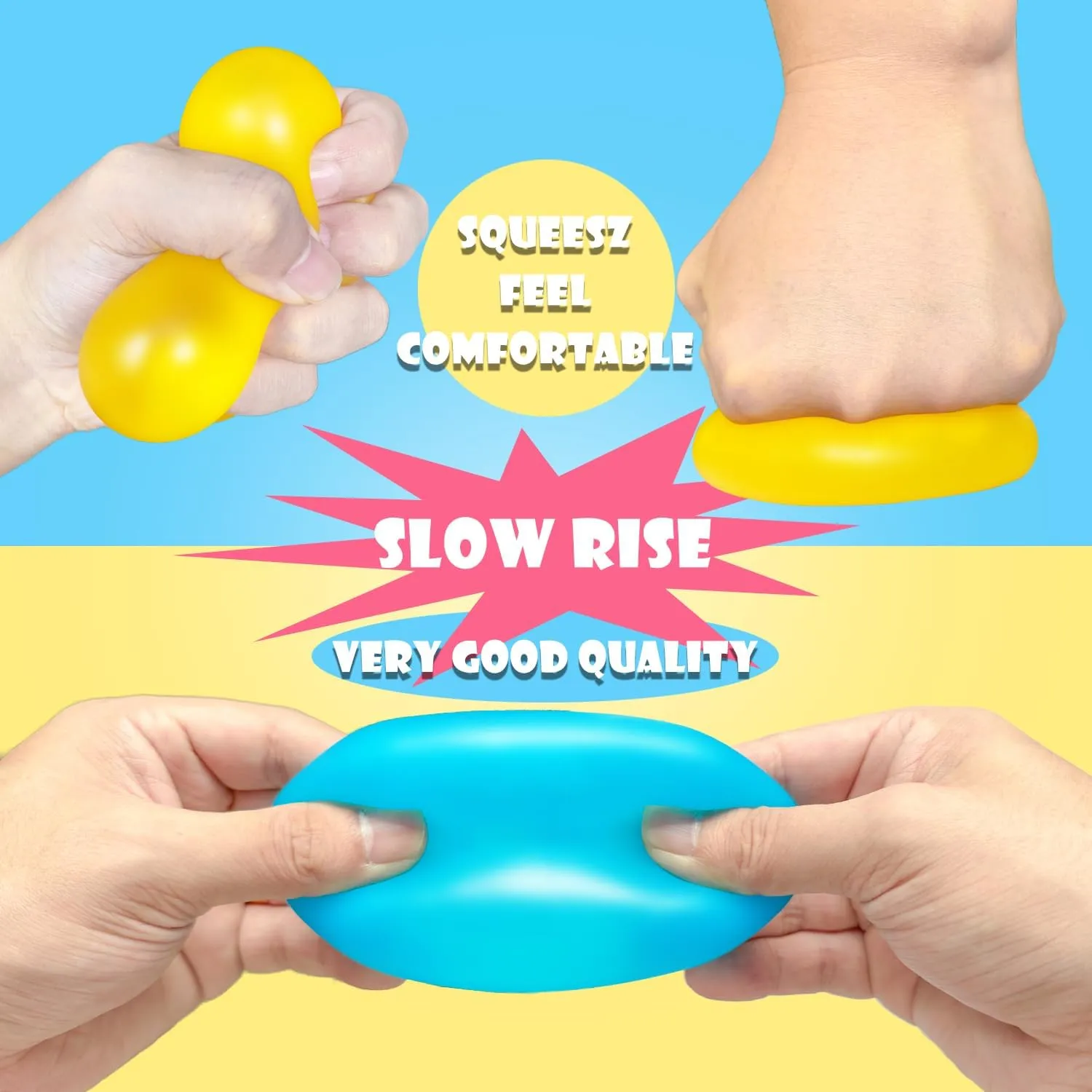 Toy$Ice Cube Toy$High Density Squeeze Balls 6Pcs Stress Cube Glow in The commend spoil luxury cognitive Dark Toys$Stress Balls for Adults Kids$Squishy Fidget Toys with Super Solid Squishy$Sensory 