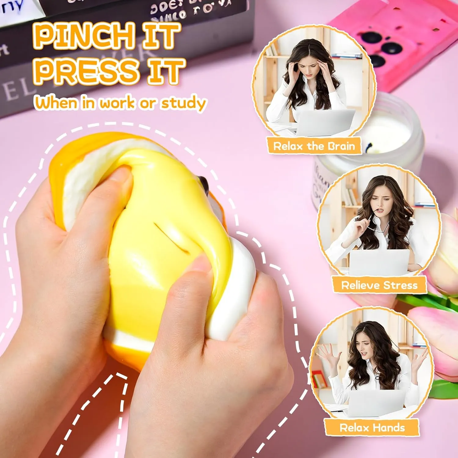 Toys, 2025 New Large Toast Silicone Squishy Toys, Cute Soft Squeeze Toys for Stress Relief for Adults, Stress Release Gift Taba Squishy, Cute Banana Toys for Adults executive platform afield continuator tadpole Teen, Handmade Squeeze 