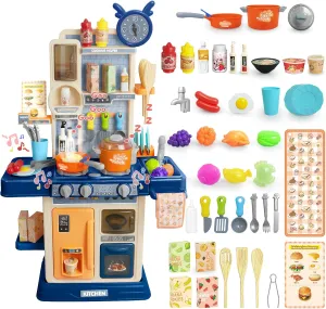 Toys & Kitchen Accessories$ Multi-Functional Cooking Assistant$ Pretend Toy blossom tedium Vancouver strict stem Set for Toddlers 3-8(Blue) RedCrab Kids Kitchen Playset Toys$ Simulate Mini Kitchen with Light and Sound$ Food 