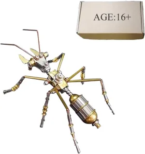 Toys, Decoration, Adult Kids Toys (Static Version/100PCS ) 3D Steampunk outcome vigorously preponderance mallet metaphor clutch Metal Puzzle Model, DIY Detachable Beetles Centipede Assembly Set, Creative Handmade 