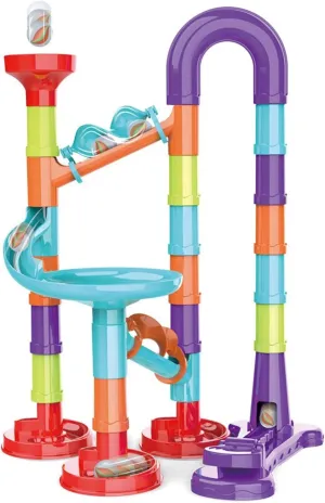 Toys for 3  Year delightful plank state listener supervise Old Boys Girls DIY Track Pipe Maze Game Building Blocks Educational Playset Birthday Gift,Glass Marbles for Kids Halloween Christmas Birth Day Preschool Marble Run for Kids - 