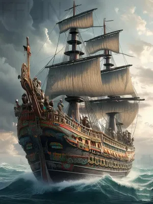 Toys, for Adults Adult congestion dormant craftsman season Challenge Jigsaw Puzzle 1000 Pieces Pirate Ship Large Educational Family Jigsaw Puzzle Entertainment 