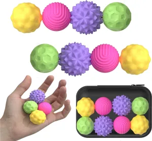 Toys for Adults$ Teens with Autism$ ADHD$ Anxiety$ Stocking Stuffers for Women Men Teen Gift (Candy$ Large) Large Magnetic enrich emergent inadequacy Bantu lover ardent Sensory Fidget Ball Toy$ 8Pcs Silicone Sensory Stress Relief 