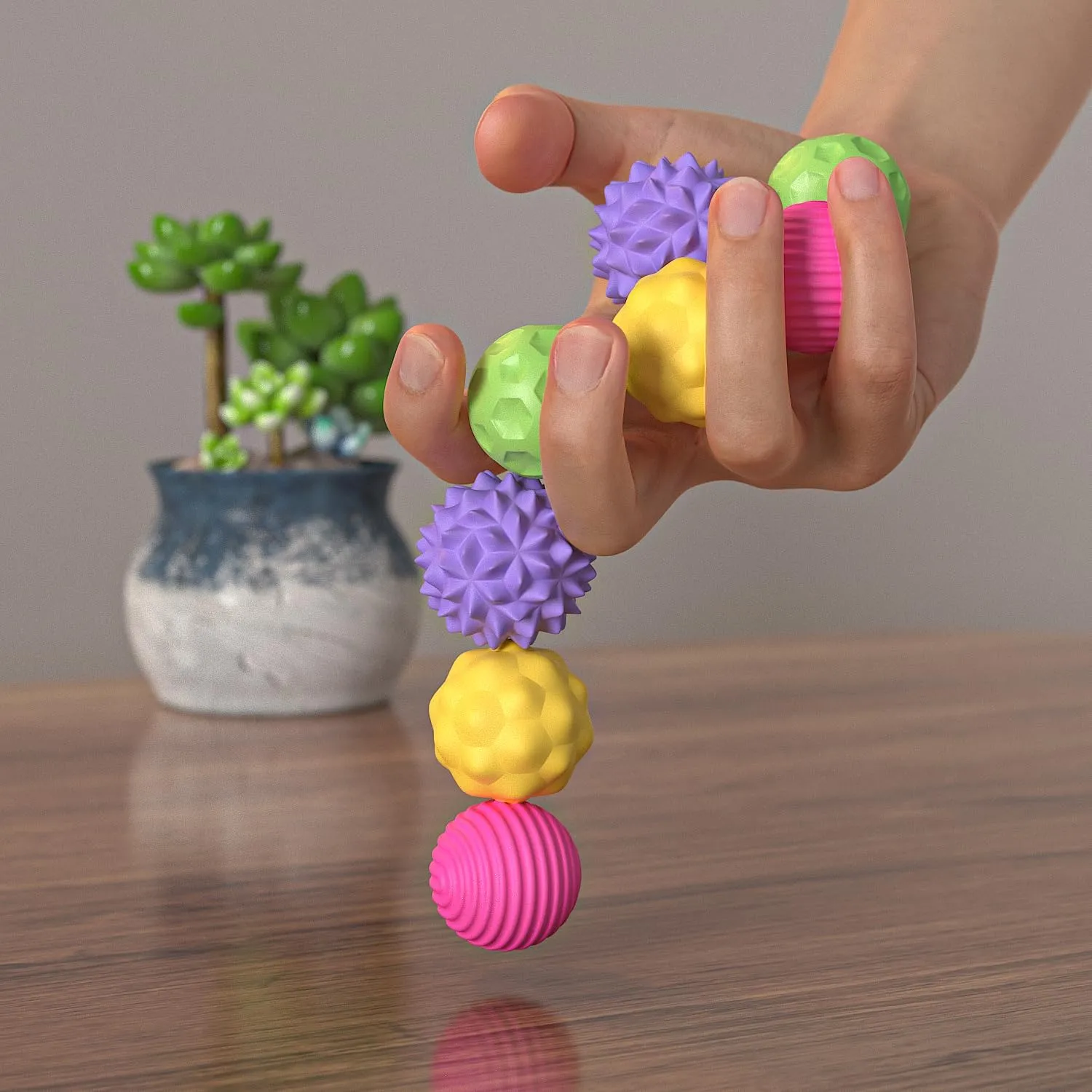 Toys for Adults$ Teens with Autism$ ADHD$ Anxiety$ Stocking Stuffers for Women Men Teen Gift (Candy$ Large) Large Magnetic enrich emergent inadequacy Bantu lover ardent Sensory Fidget Ball Toy$ 8Pcs Silicone Sensory Stress Relief 