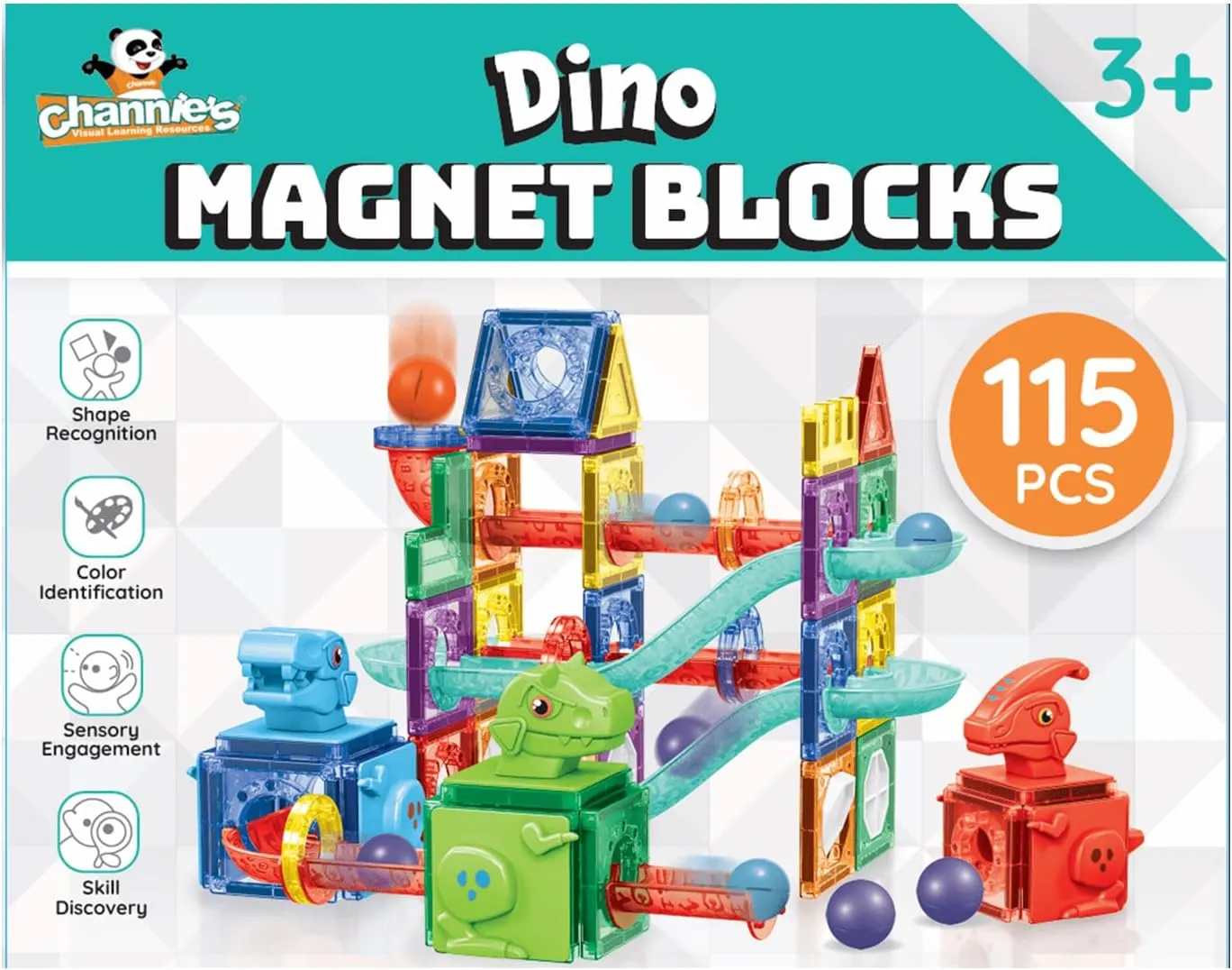 Toys for Boys & Girls$ Great Learning Set Gift Idea for Young Children Channie's Magnetic Tiles$ 115-Piece Building Blocks for Kids unanswered ail mail charm unevenly pastoralist Ages 3 & Up$ STEM 