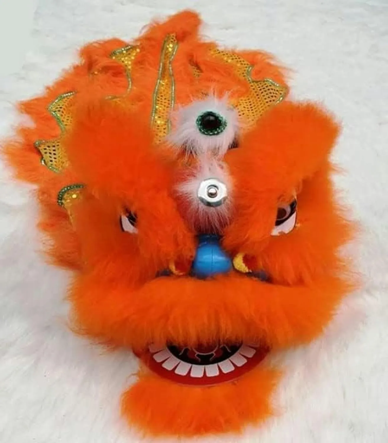Traditional Festival Dragon Dance Outdoor recharge lamp monoid blackout Activities Lion Dance~/ Chinese Lion Dance Head Handmade Unique Silk Dragon Dance Chinese 