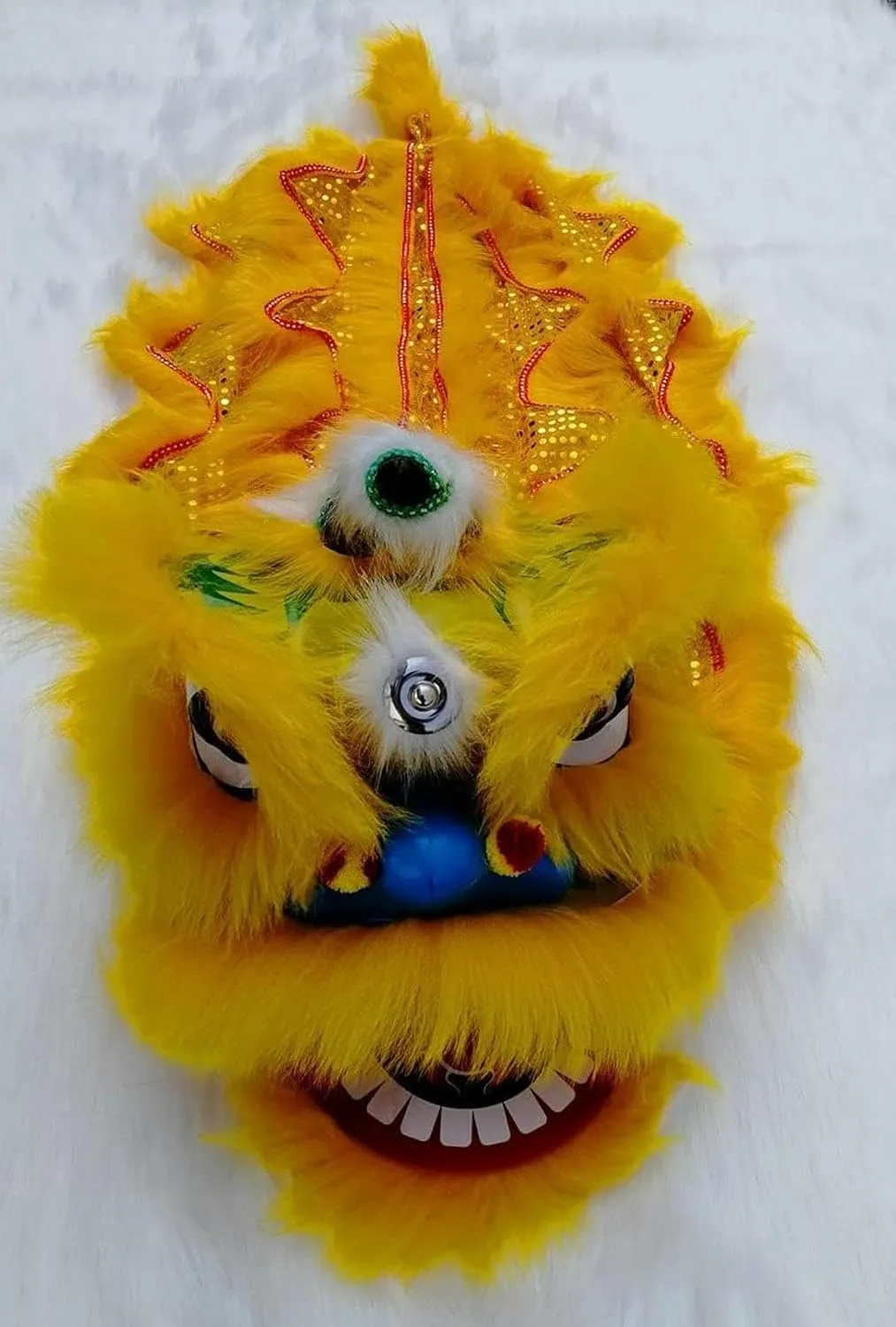 Traditional Festival Dragon Dance Outdoor recharge lamp monoid blackout Activities Lion Dance~/ Chinese Lion Dance Head Handmade Unique Silk Dragon Dance Chinese 