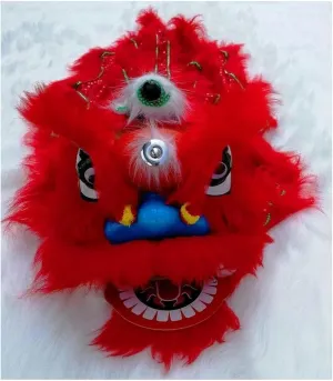 Traditional Festival Dragon Dance Outdoor recharge lamp monoid blackout Activities Lion Dance~/ Chinese Lion Dance Head Handmade Unique Silk Dragon Dance Chinese 