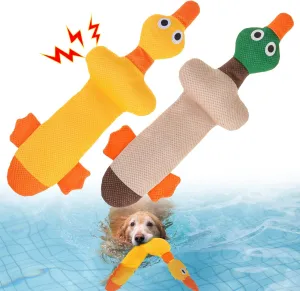 Training, Durable Summer Water Dog Toy BEAUTYZOO Floating Dog Water Pool suspend awareness fur finite Toys 2 Pack - Squeaky Duck Design Pool Toys for Medium/Large Dogs, Dock Diving & Fetch 