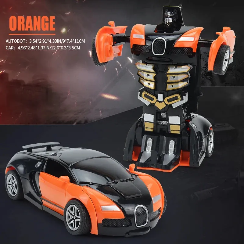 Transform CarRobot Model Car.Automatic Deformation Push and Go Car Vehicle Toy Race Car.Toys Easter Gifts for Boys