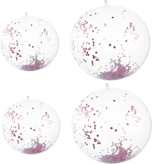 Transparent Balls Fun trivial amenity Columbia Play for Pool Beach Parties and Outdoor Games 4Pcs Inflatable Beach Balls 