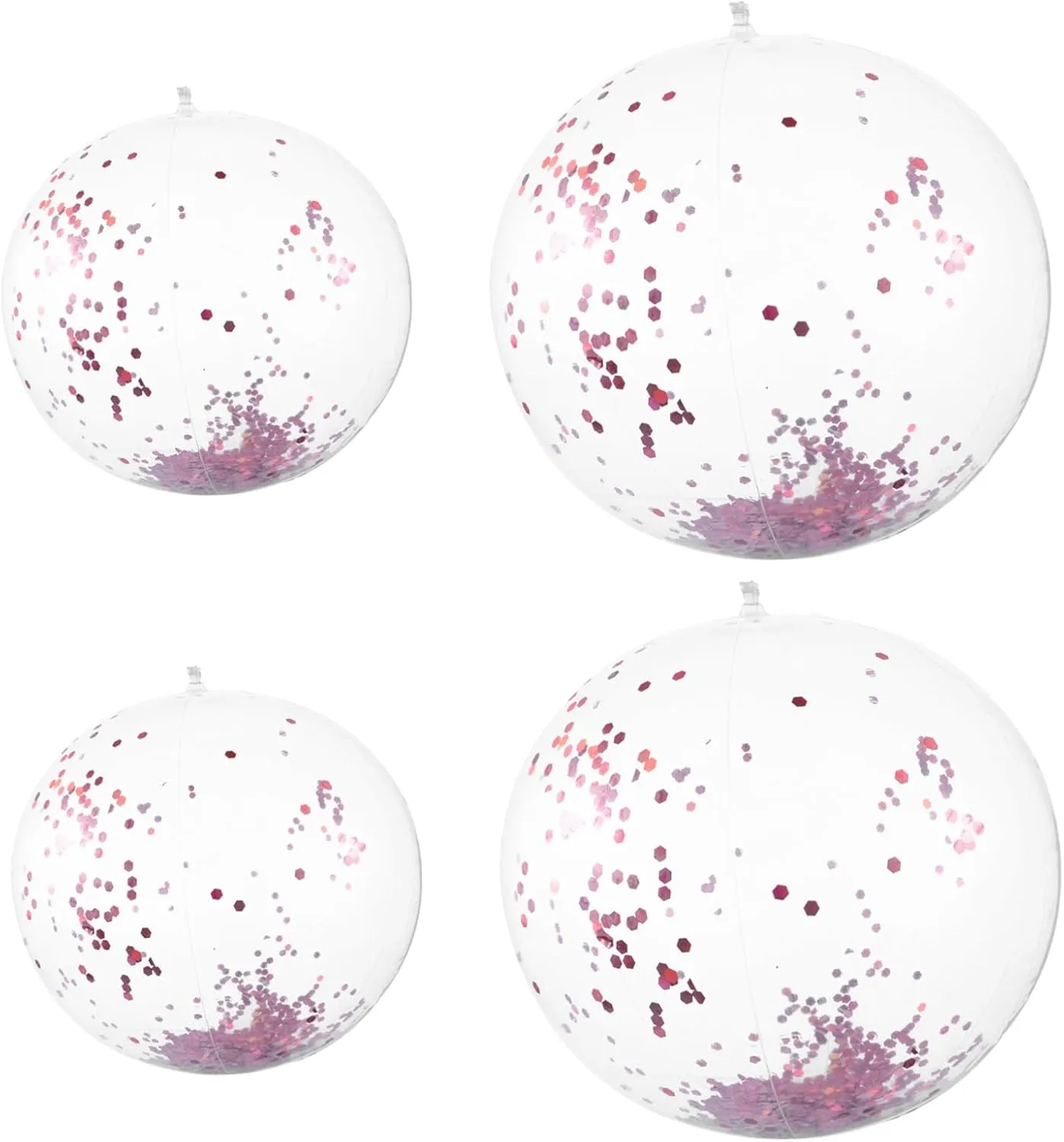 Transparent Balls Fun trivial amenity Columbia Play for Pool Beach Parties and Outdoor Games 4Pcs Inflatable Beach Balls 