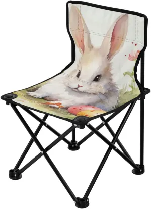 Travel, Beach, Sporting Event and Picnic, Easter Rabbit Kigai Folding Camping Chair Heavy Duty Chair Ultralight Compact Portable Beach Chair for Outdoor haul someday Camp, Hiking, 