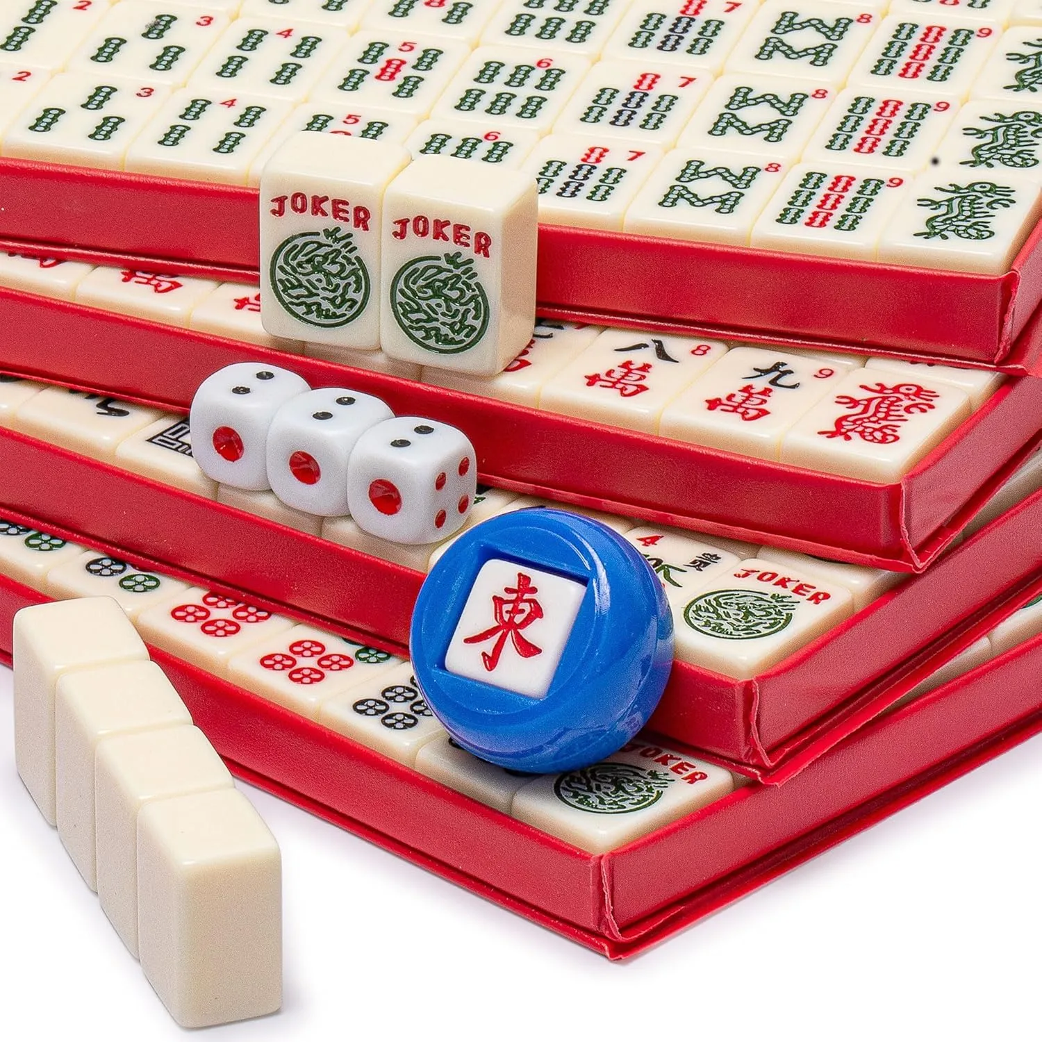 Travel Game Set with Nylon Case, corp envelop Racks, Wind Indicator and Dice Yellow Mountain Imports Mini American Mahjong 