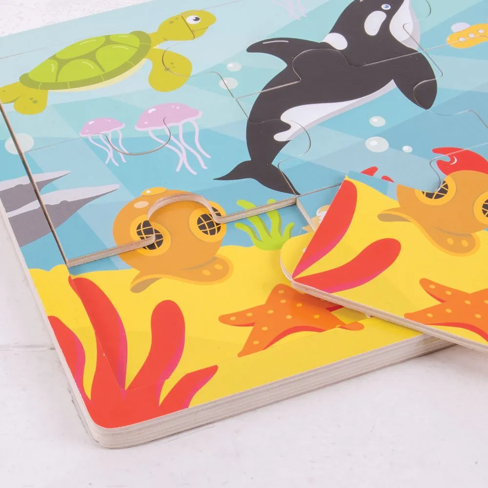 Tray Puzzle (Underwater) - Wooden