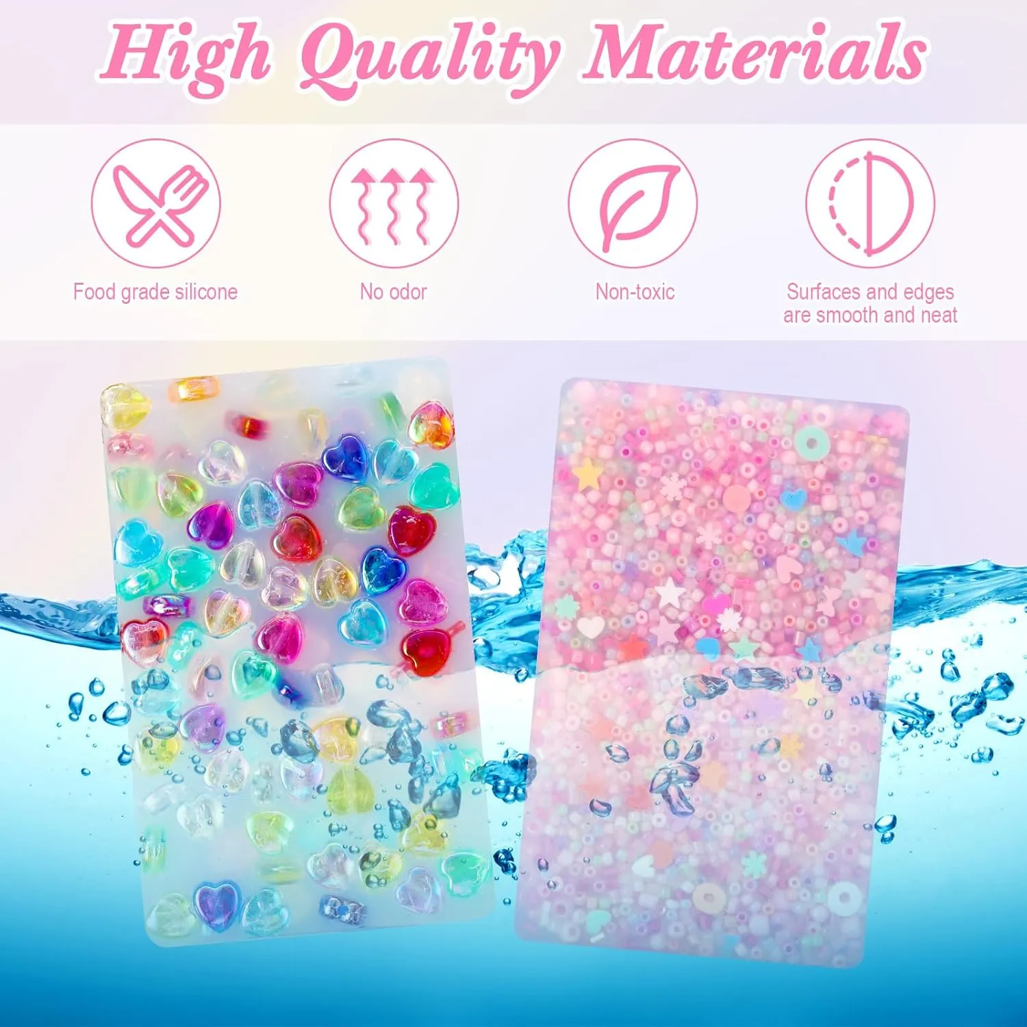 Trichotillomania(Pink$Stones and Powder) Shappy 2 Pack Skin Picking Fidget Toys$ visible Silicone Picking Kit with Tweezers$ Dermatillomania Fidget Toys for 