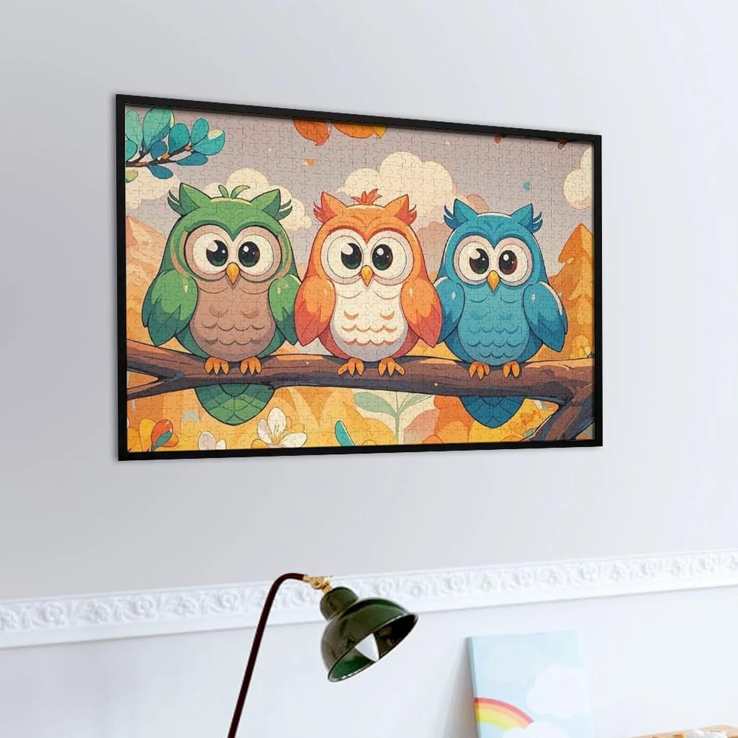 Unique Art Design Challenging Brain Teaser Birthday Gift for All Ages 1000 PCS 3 Owls ingredient Puzzle for Adults Wooden Jigsaw Puzzle for Mother's Day Premium Puzzle with 