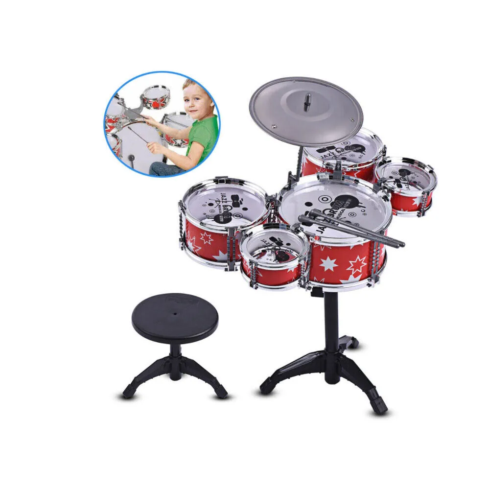 US 1-2 Pc Kid Toddler Drum Set Kit Musical Percussion Instrument Educational Toy