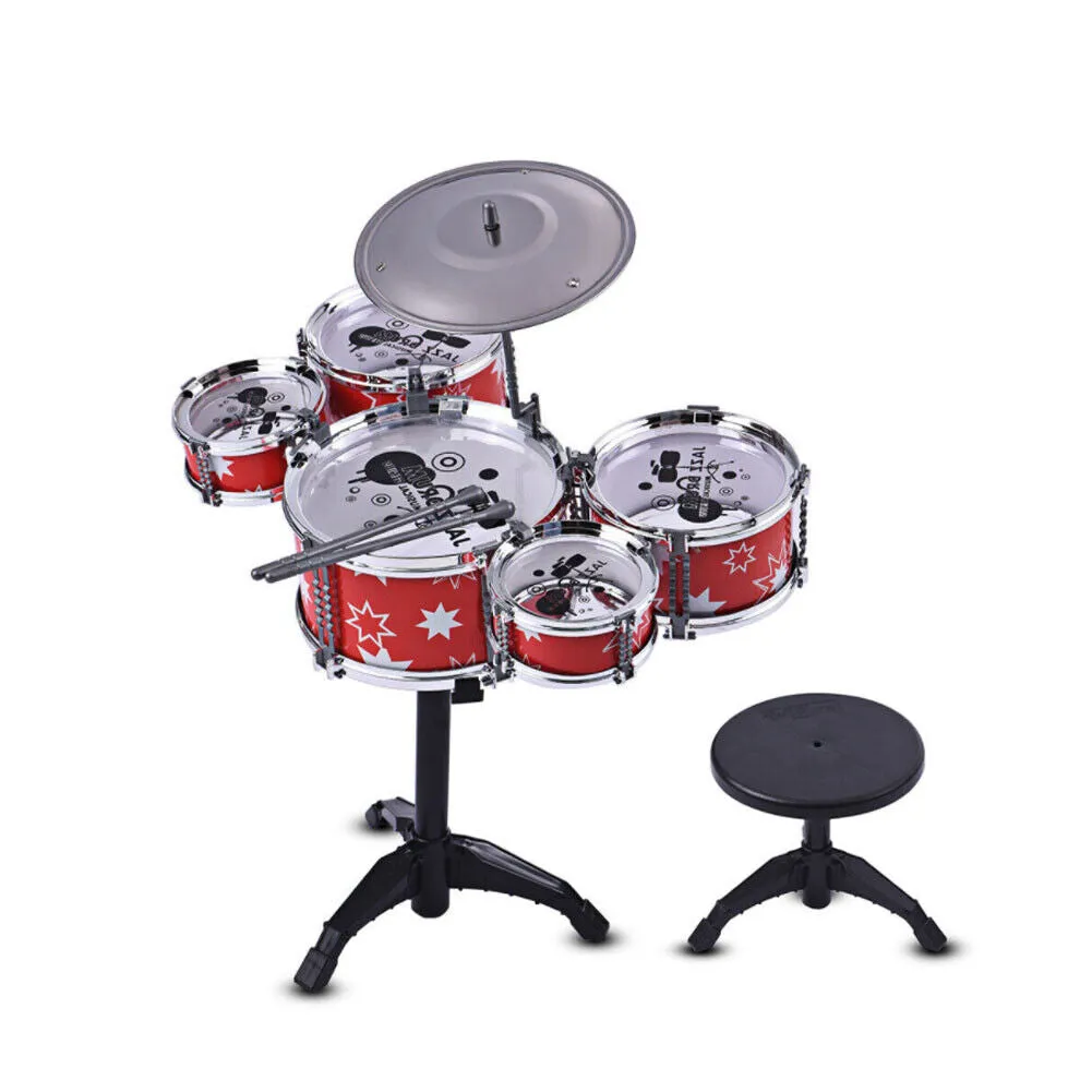 US 1-2 Pc Kid Toddler Drum Set Kit Musical Percussion Instrument Educational Toy