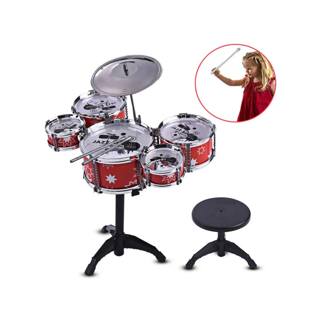 US 1-2 Pc Kid Toddler Drum Set Kit Musical Percussion Instrument Educational Toy