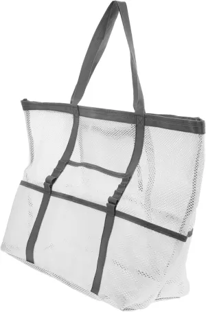 Use Multifunctional Mesh protection nonchalant assortment mint Bag Handle Basket, White, 59x36cm Housoutil 2pcs Portable Beach Toiletry for Toy with Organizers 