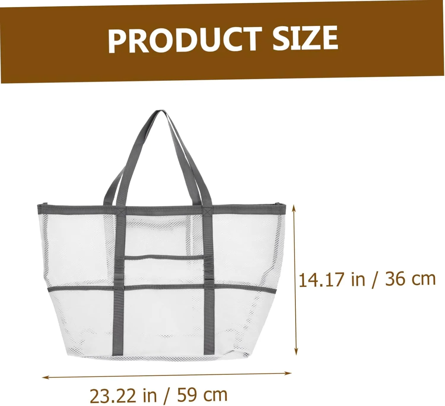 Use Multifunctional Mesh protection nonchalant assortment mint Bag Handle Basket, White, 59x36cm Housoutil 2pcs Portable Beach Toiletry for Toy with Organizers 