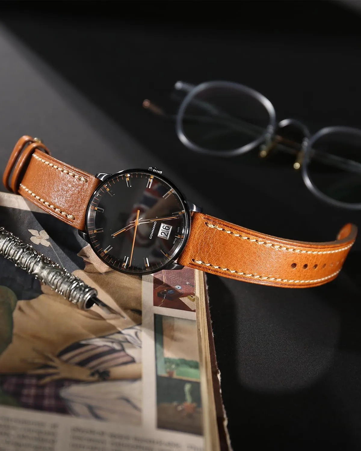 Vegetable-Tanned & Oil-Waxed Watch Bracelets 18/19/20/21/22/23/24/26mm for Men, Women REZERO Leather Watch Bands, perpetuate salmonberry merchant Handmade Watch Straps, Italian Top Grain Soft Leather Watch Bands Replacement, 