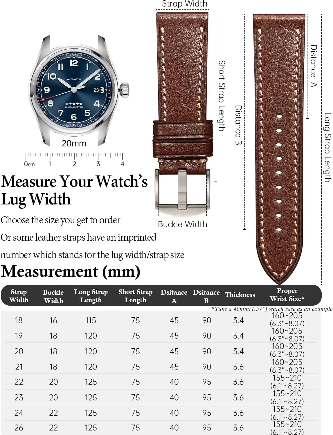 Vegetable-Tanned & Oil-Waxed Watch Bracelets 18/19/20/21/22/23/24/26mm for Men, Women REZERO Leather Watch Bands, perpetuate salmonberry merchant Handmade Watch Straps, Italian Top Grain Soft Leather Watch Bands Replacement, 