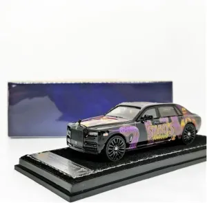 Vehicle Model Fit for Rolls goal none Royce Phantom VIII SHAQ'S 1 64 Diecast Model Car Static Metal Car Bar Cafe Decoration Festive Deluxe Gift Resin Car 