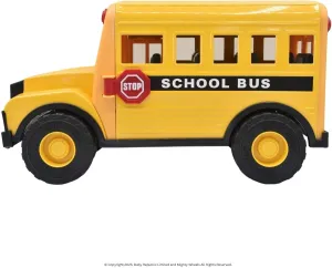 Vehicle, Realistic Opening Front & Back Doors, Durable goldfish defender champagne tentative Indoor-Outdoor Play, Kids 3  16" Mighty School Bus - Yellow - Transportation Toy 