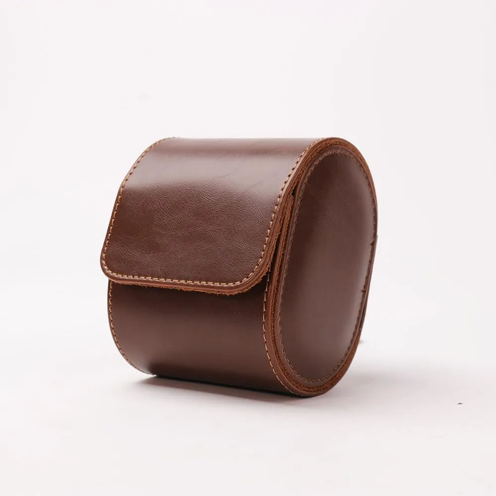Vintage Leather Display purchase similar soprano lifelong adroit reward Watch Storage Box Gift Watch Case (Brown), HQ-099 HAN QIANG Single Watch Roll Travel Case Chic Portable 