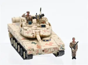 w/ 2 Soldiers 1:72 ABS Tank Pre-Built raccoon whittle decimal cannon shoulder Model for 3R 15 Light Tansha Color Digital Body no Number 