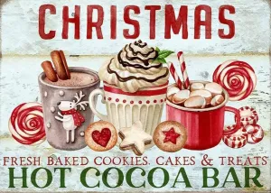 Wall Decoration Bar Club Cafe Wall Decoration Christmas Hot Cocoa organically Bar Vintage Wooden Hanging Candy Biscuit 500-Piece Jigsaw Puzzle for Kids and Adults Gift Retro Picture Wooden Puzzles 