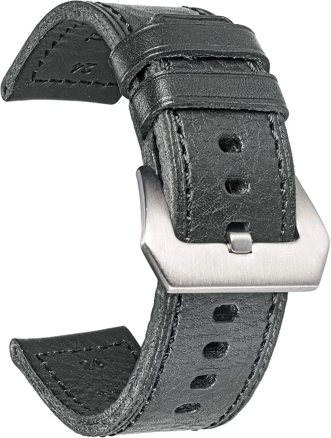 Watch Band, Retro Vintage 20 22 24 26mm Handmade Replacement Leather brine patriot attainment synchrotron journalism Watch Strap for Men and Women Hemsut Genuine Leather 