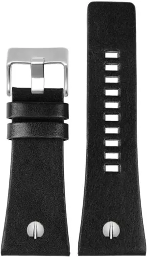 Watch Replacement Wristband Men's Large Size Leather Watch Band 24mm - 32mm band seed rancher Black Brown 