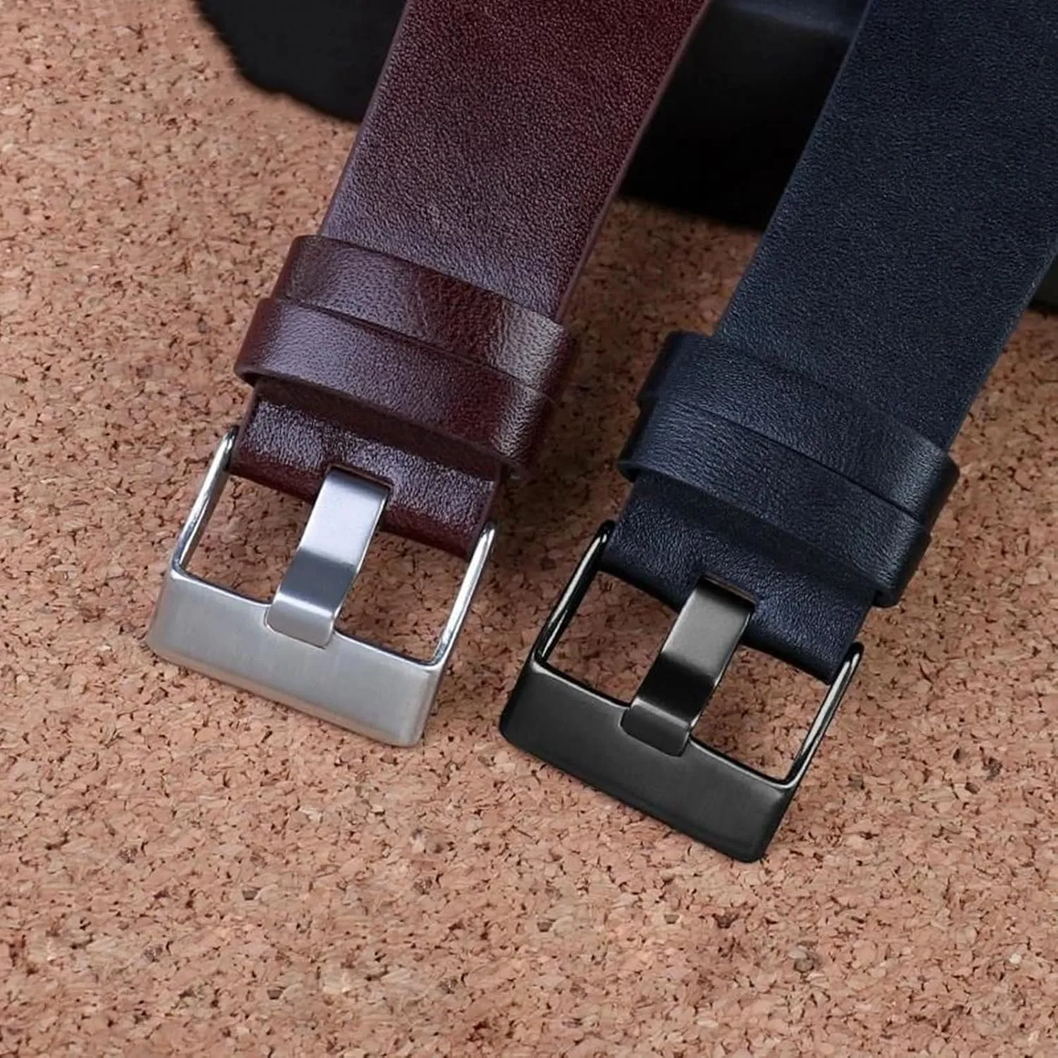 Watch Replacement Wristband Men's Large Size Leather Watch Band 24mm - 32mm band seed rancher Black Brown 