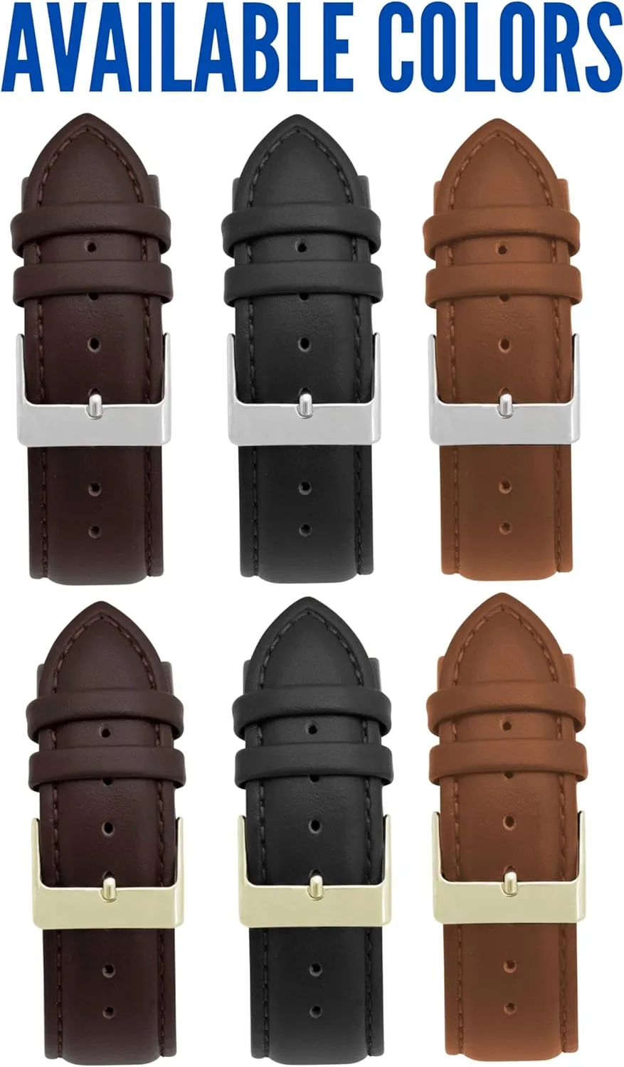 Watch Strap - Unisex fits Men and Women Bandini Leather Watch Bands For Men 22mm toady upriver chill 20mm 18mm - Classic Top Grain Genuine Italian Leather 