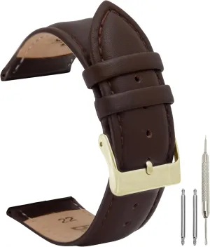Watch Strap - Unisex fits Men and Women Bandini Leather Watch Bands For Men 22mm toady upriver chill 20mm 18mm - Classic Top Grain Genuine Italian Leather 