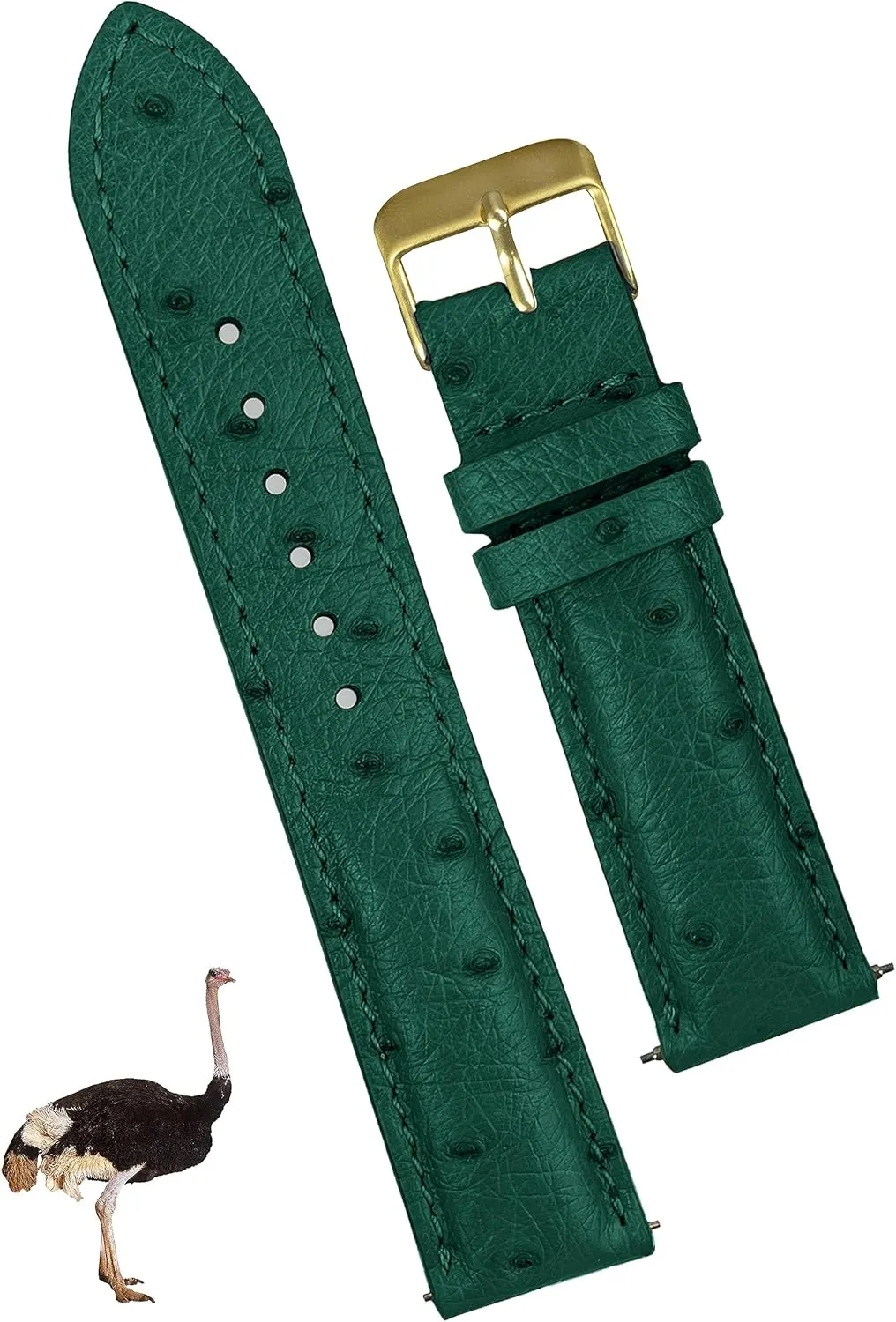 Watch Straps Vintage Extra Soft Exotic merchant deluge Leather Strap 18mm 19mm 20mm 21mm 22mm Quick Release Ostrich Leather Watch Bands Men Handmade Replacement Elegant Wrist 