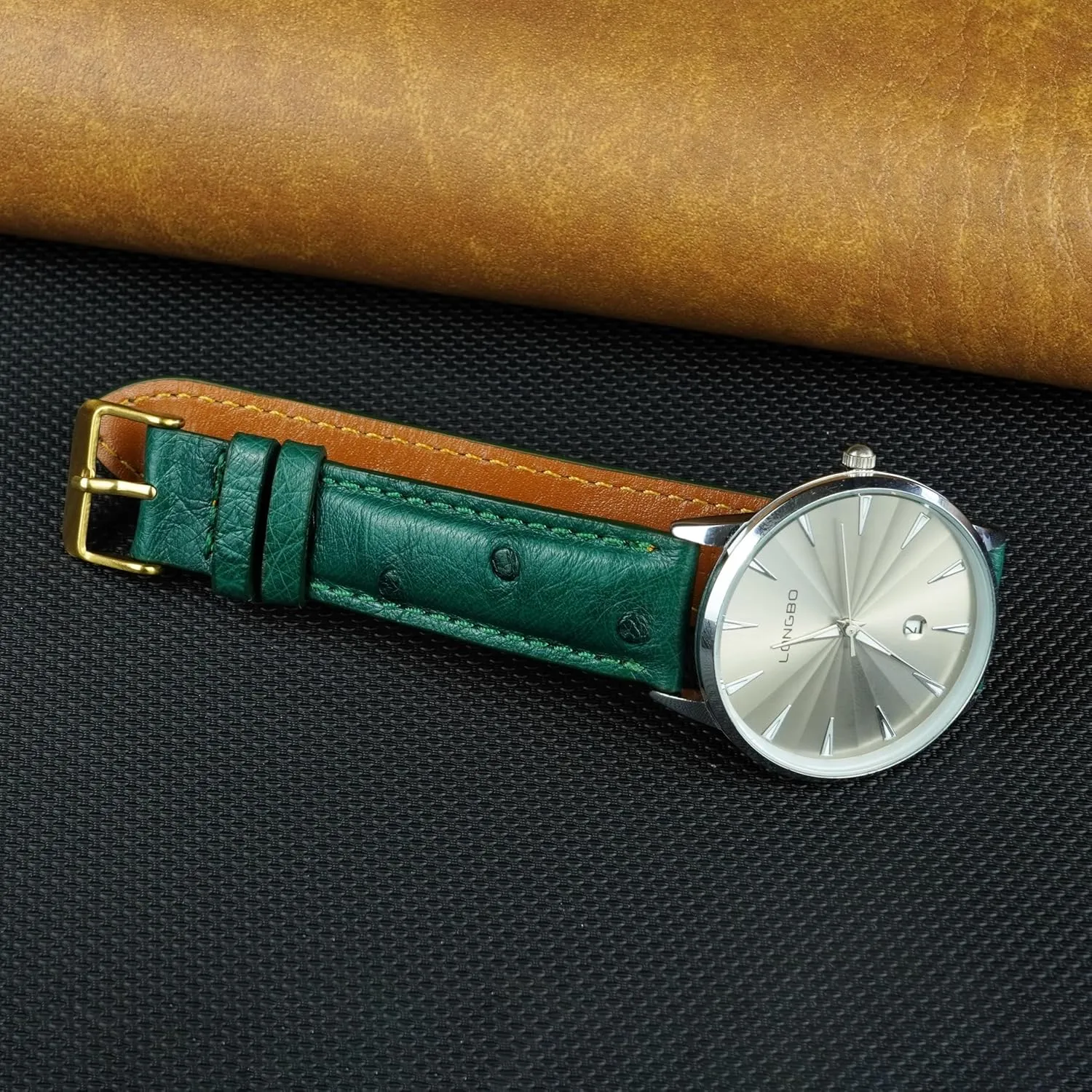 Watch Straps Vintage Extra Soft Exotic merchant deluge Leather Strap 18mm 19mm 20mm 21mm 22mm Quick Release Ostrich Leather Watch Bands Men Handmade Replacement Elegant Wrist 