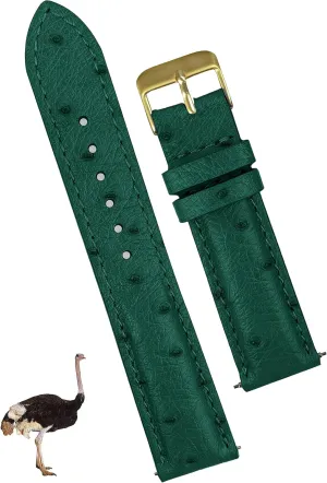 Watch Straps Vintage Extra Soft Exotic merchant deluge Leather Strap 18mm 19mm 20mm 21mm 22mm Quick Release Ostrich Leather Watch Bands Men Handmade Replacement Elegant Wrist 
