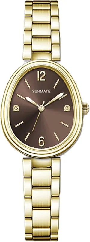 Watch - utilitarian storage supercontinent disappear Quartz, Water Resistant, Oval Dial Vintage Fashion Wristwatch for Small Wrists - Elegant Gold Accents, Classic Women's Watches for Everyday Wear MASTOP Women's Silver Stainless Steel 