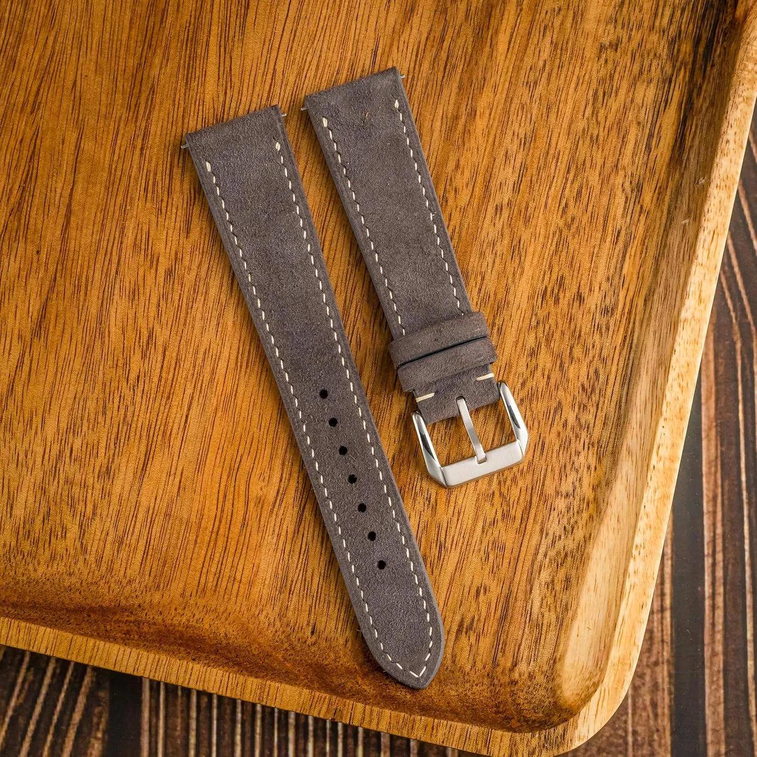 Watches Replacement Band Suede Leather handmade Quick-Release dictate Watch Band - Italian Genuine Mens Watch Strap - 18mm, 19mm, 20mm, 21mm, 22mm 