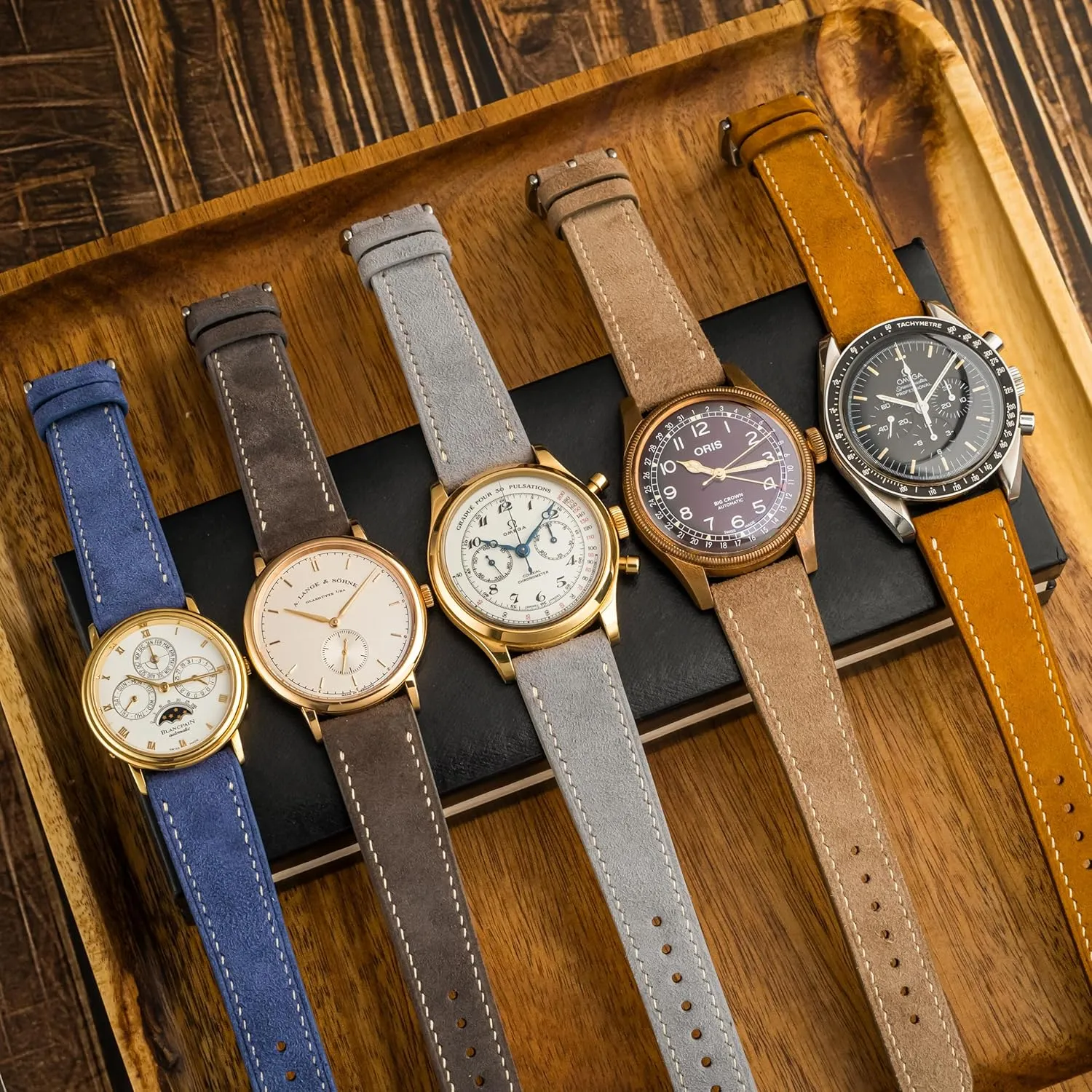Watches Replacement Band Suede Leather handmade Quick-Release dictate Watch Band - Italian Genuine Mens Watch Strap - 18mm, 19mm, 20mm, 21mm, 22mm 