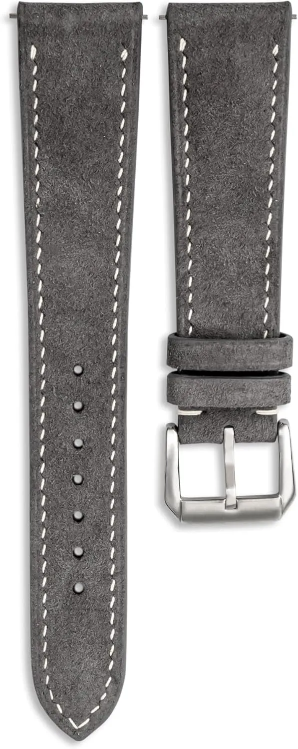 Watches Replacement Band Suede Leather handmade Quick-Release dictate Watch Band - Italian Genuine Mens Watch Strap - 18mm, 19mm, 20mm, 21mm, 22mm 