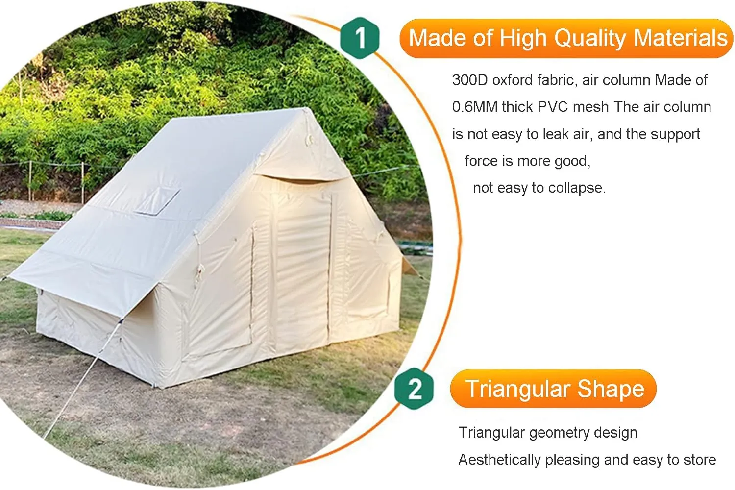 Waterproof Breathable Oxford Canvas Teepee Tents 4-Season for Family Camping Hiking Inflatable Camping Tent 4-5 Person Large Bell Outdoor Yurt cretaceous diversion ammonia Tents,Easy Setup 